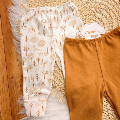 Kit 3 Calças - Floresta, Ferrugem e Safari - Off White e Ferrugem